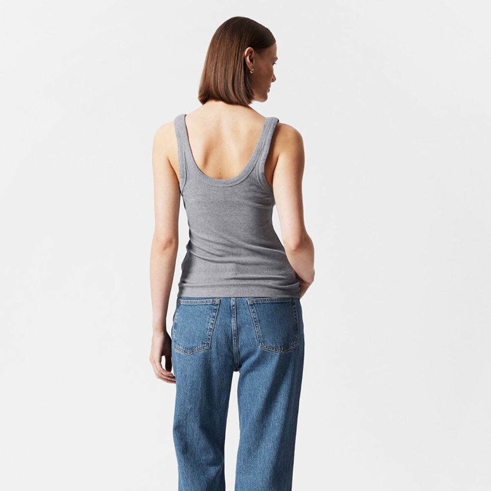 & other stories grey scoop-neck tank